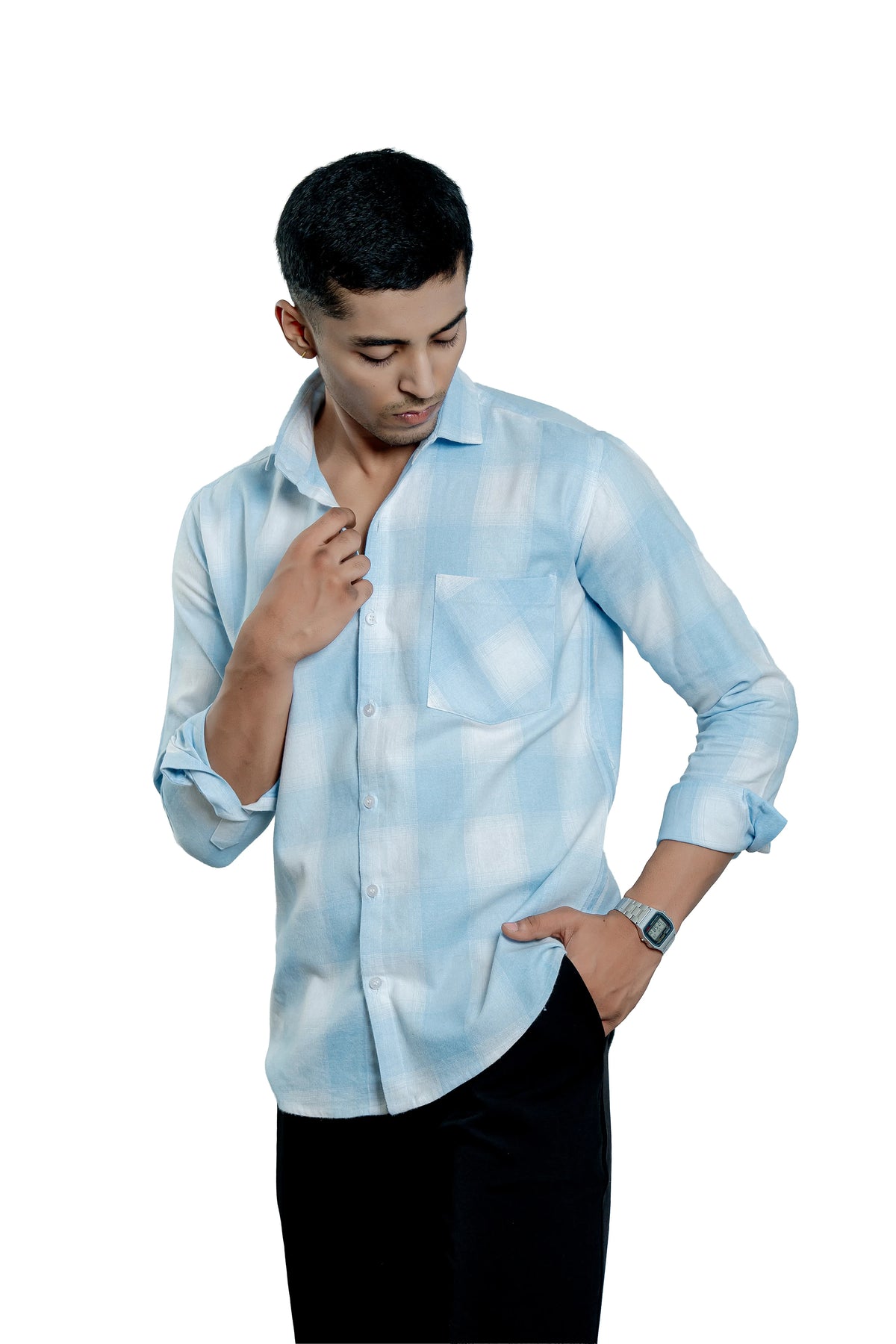 Soft Sand Flannel Check Shirt