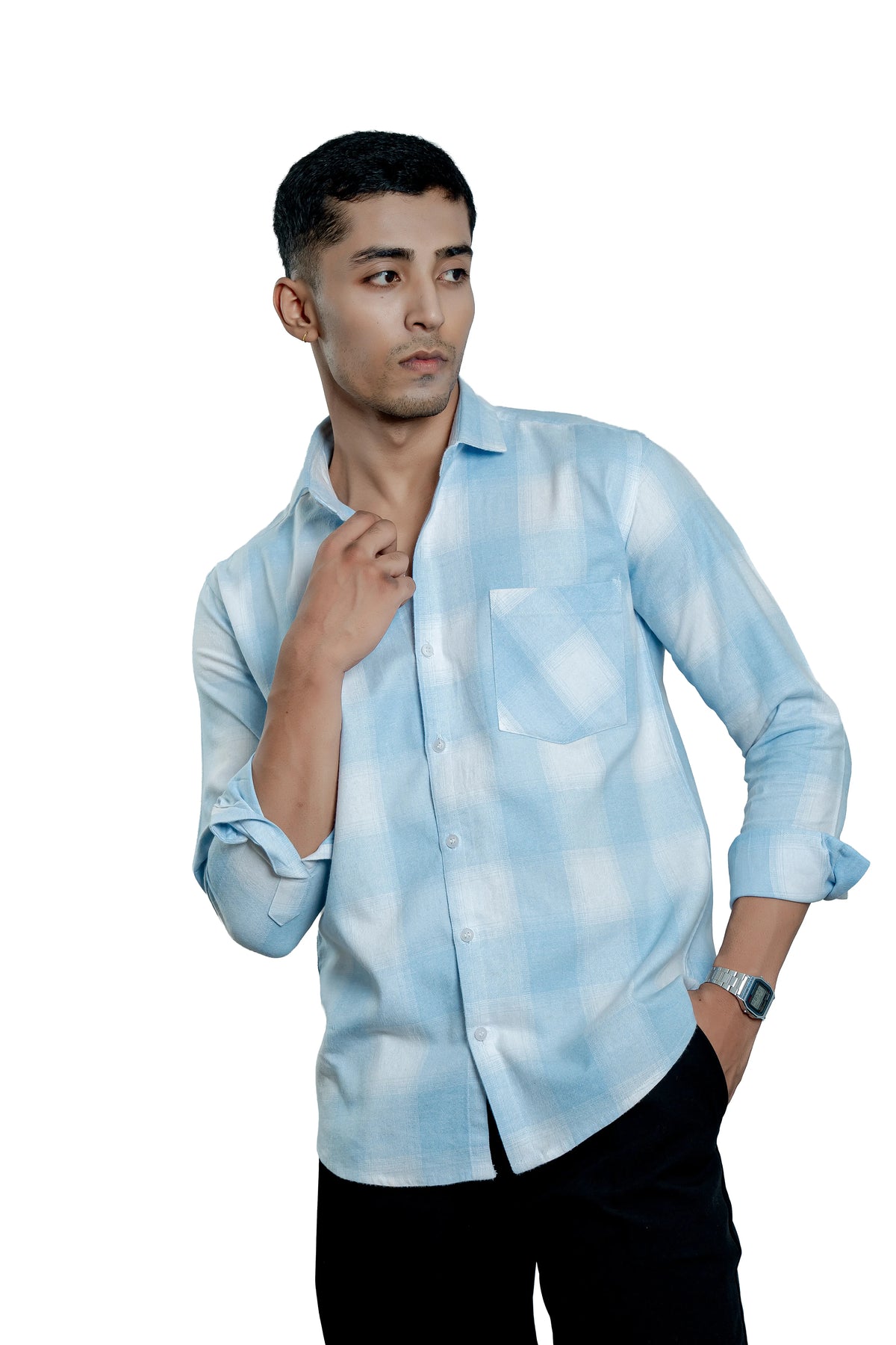 Soft Sand Flannel Check Shirt
