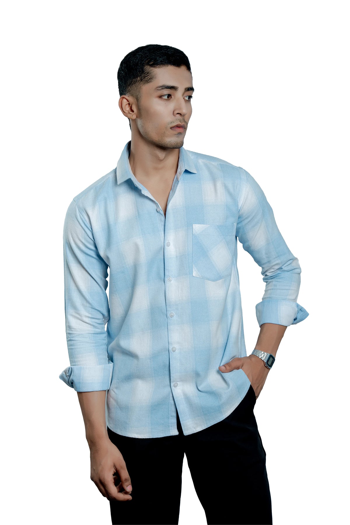 Soft Sand Flannel Check Shirt